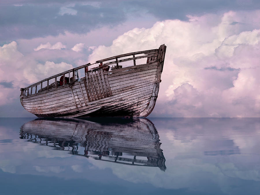 Becalmed - Old Fishing Boat Photograph by Gill Billington - Fine Art America