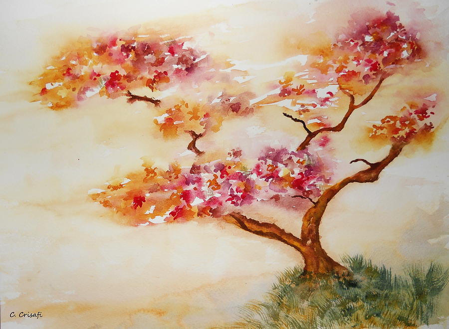 Tree Painting - Beckoning Bonsai by Carol Crisafi
