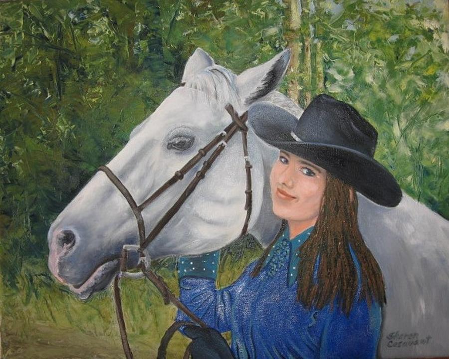 Becky and Jazz Painting by Sharon Casavant