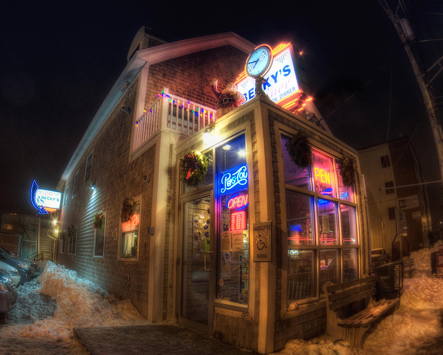 Beckys Diner - Vintage Diner - Portland Maine Photograph by Joann Vitali