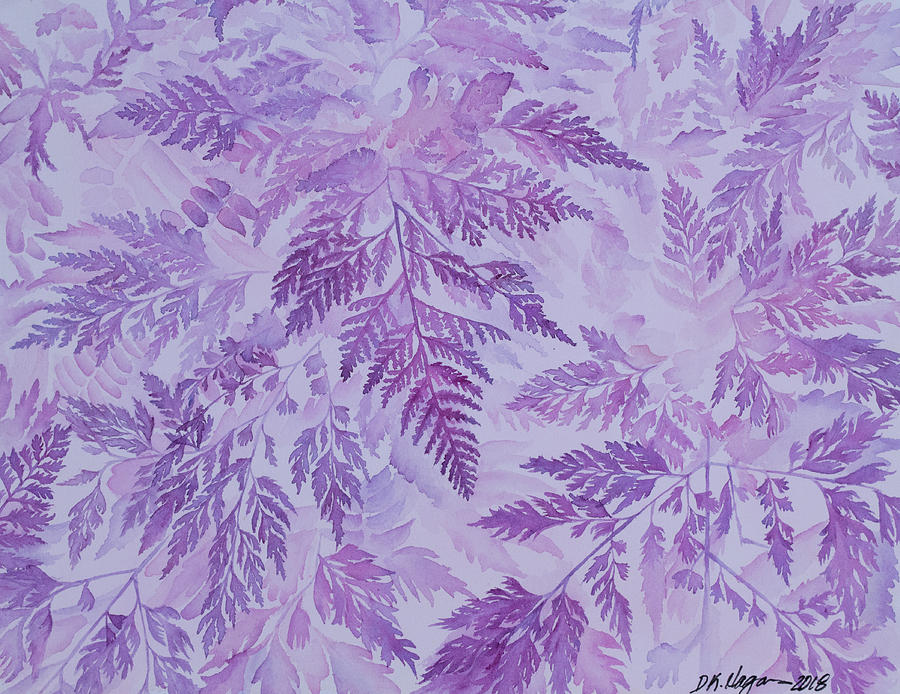 Bed of Ferns Painting by DK Nagano