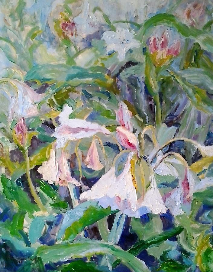 Bed of Lilies Painting by Elinor Fletcher