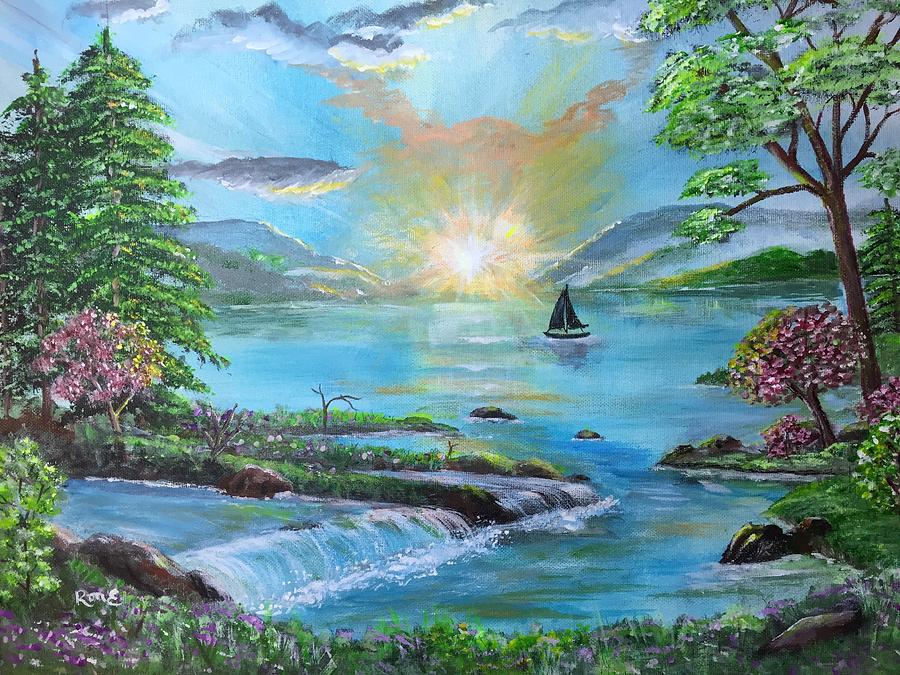Bedazzled Sunset Painting by Ronnie Egerton