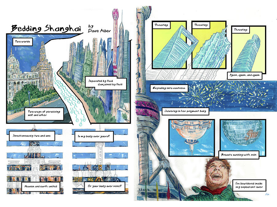 Shanghai Painting - Bedding Shanghai, 2-page spread by Dave Alber Shanghai Painting - Bedding Shanghai, 2-page spread by Dave Alber
