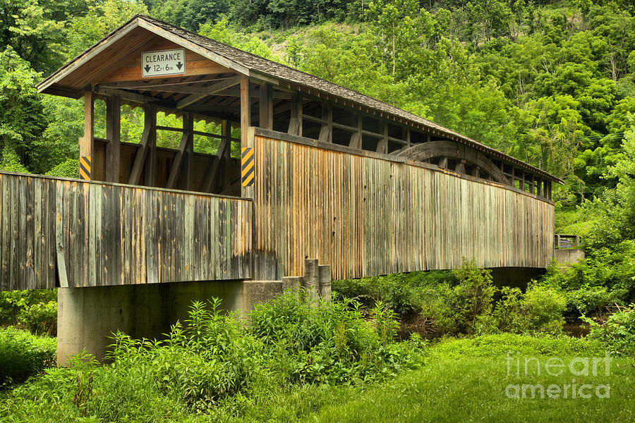 Bedford County Claycomb Covered Bridge Photograph by Adam Jewell