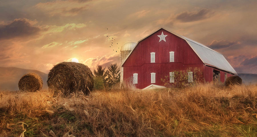 Barn Photograph - Bedford County Sunset by Lori Deiter