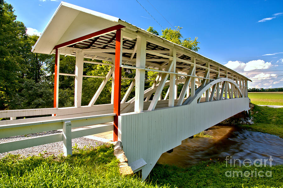 Bedford Osterburg Covered Bridge Photograph by Adam Jewell