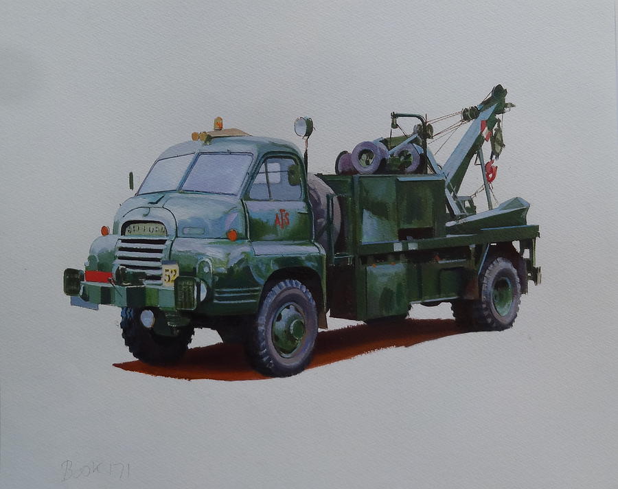 Bedford wrecker AFS Painting by Mike Jeffries