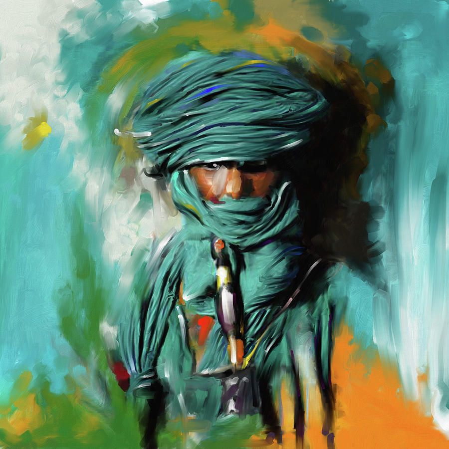 Bedouin Man 453 I Painting by Mawra Tahreem
