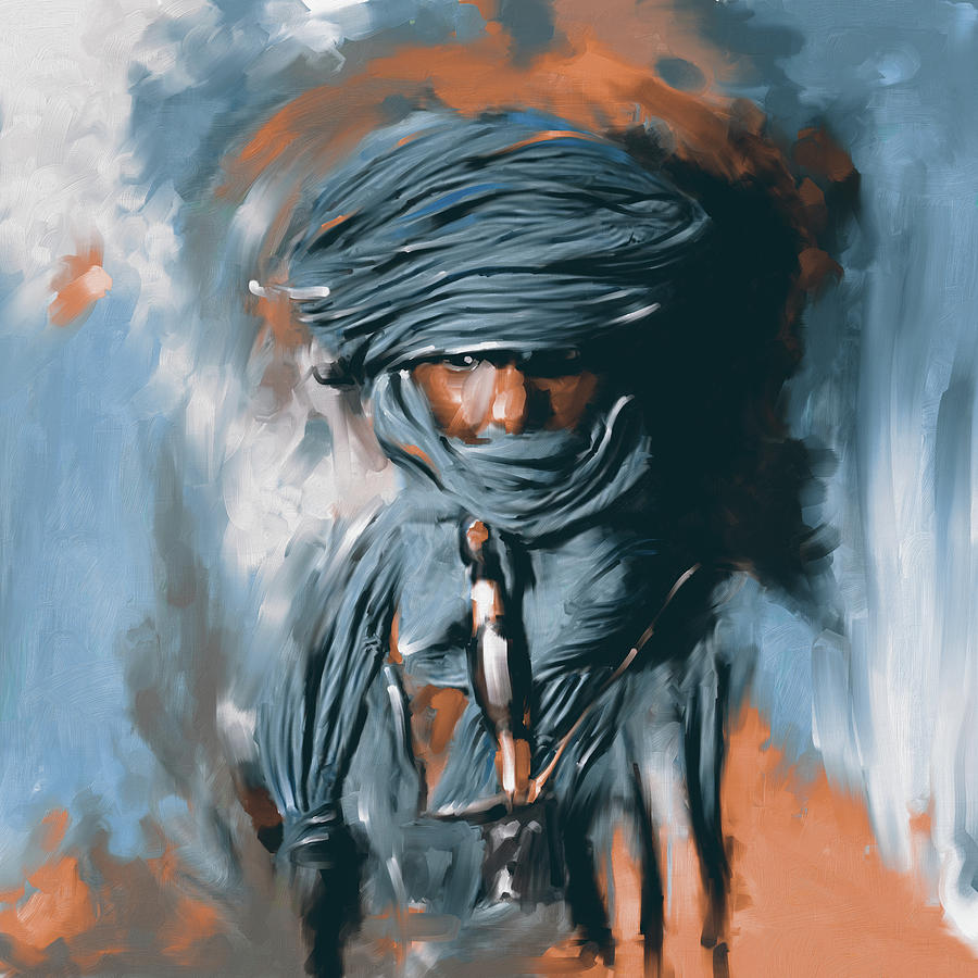Desert Painting - Bedouin Man 453 II by Mawra Tahreem