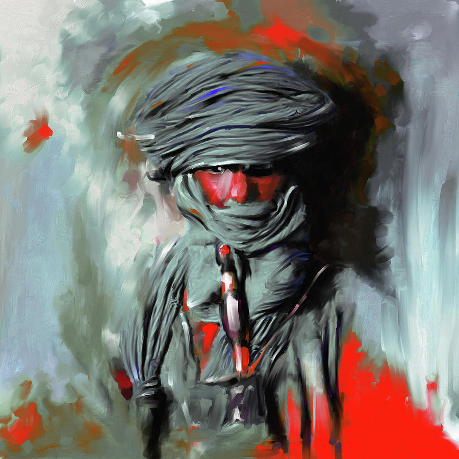 Bedouin Man 453 III Painting by Mawra Tahreem