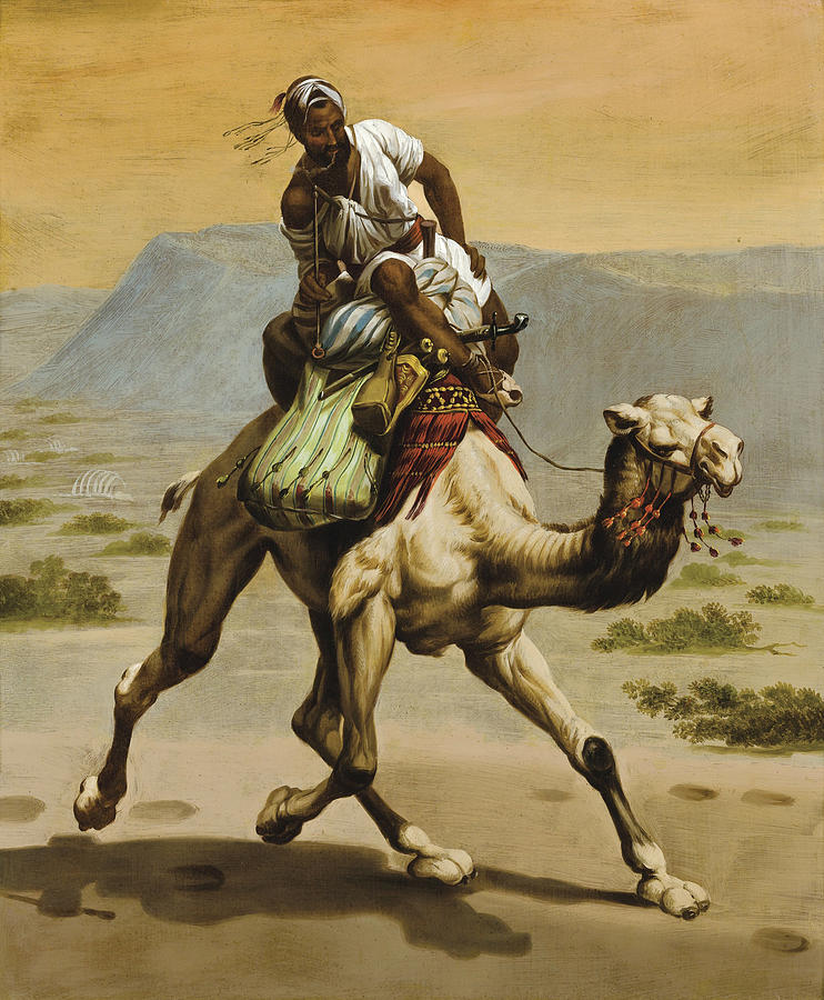 Bedouin on a Camel Painting by Ippolito Caffi