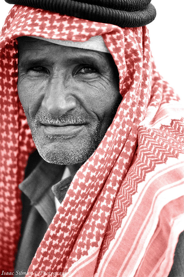 Bedouin with Caffia Sinai Egypt Photograph by Isaac Silman