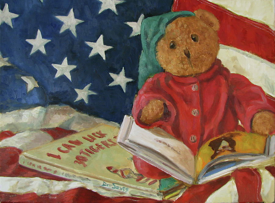 Bedtime Bear Painting by Nora Sallows