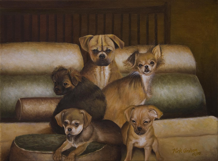 Chihuahua Painting - Bedtime by Kirk Graham