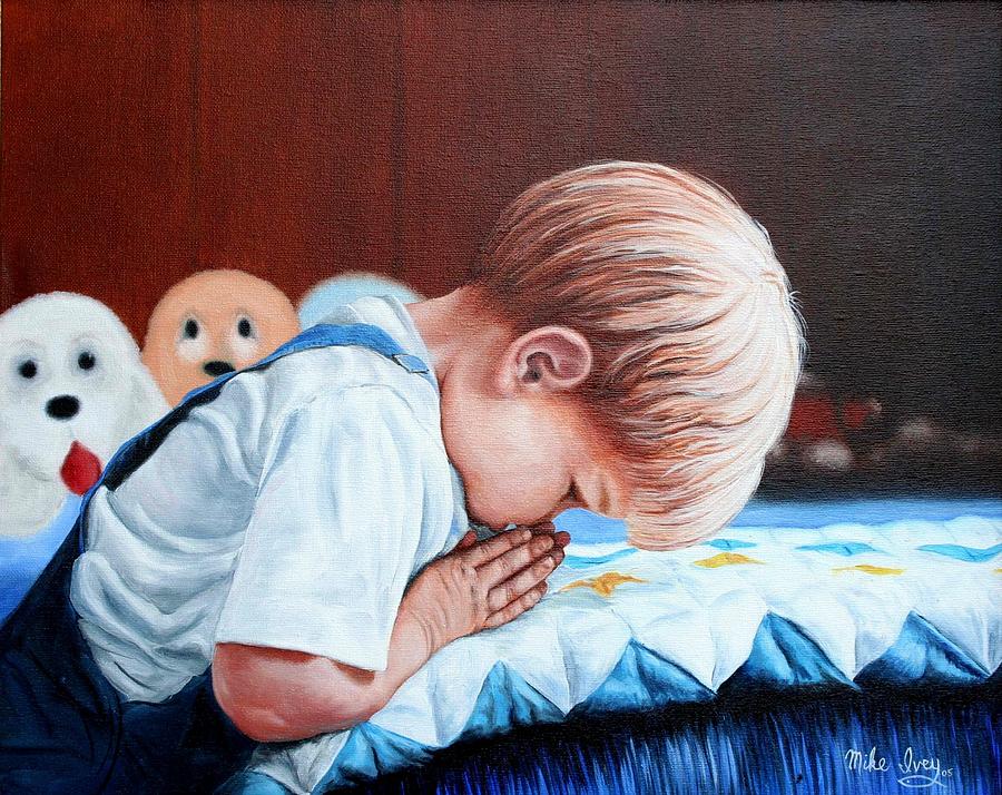Portrait Painting - Bedtime Prayer by Mike Ivey