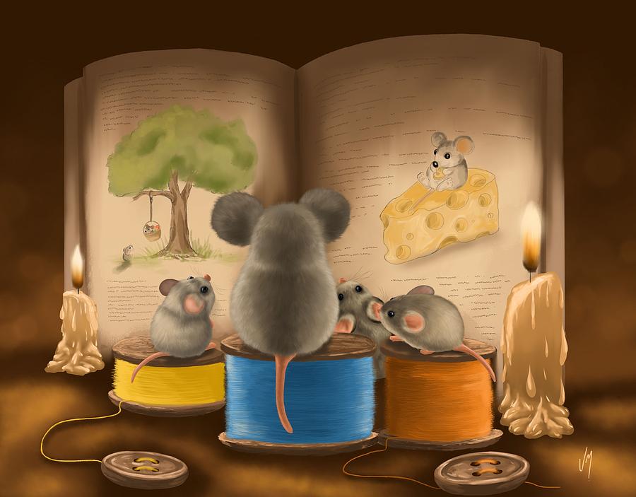 Bedtime story Painting by Veronica Minozzi