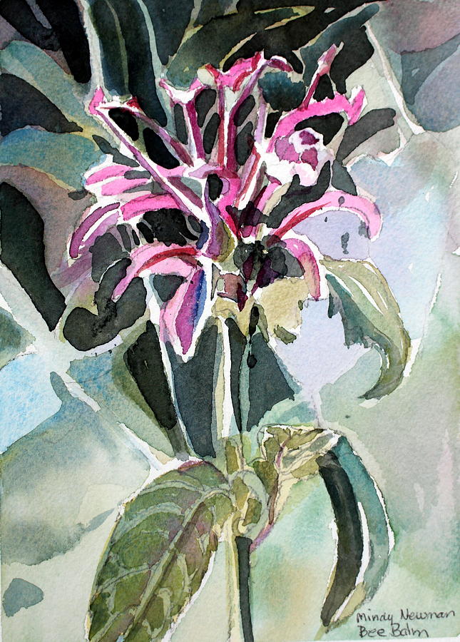 Bee Balm Painting by Mindy Newman