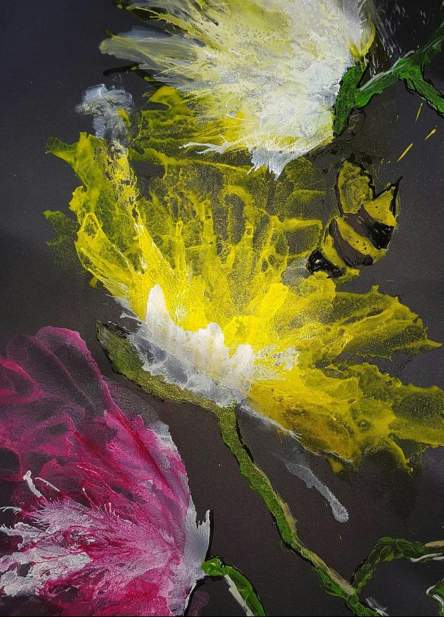 Flower Painting - Bee Bloom by Cindy Rothery