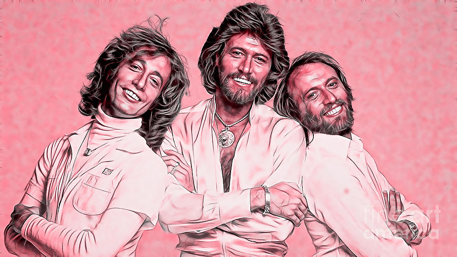 Bee Gees Collection Mixed Media by Marvin Blaine
