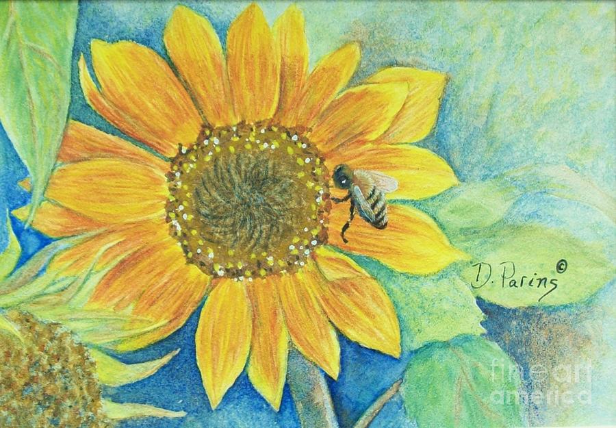 Nature Painting - Bee Happy by DParins Zich