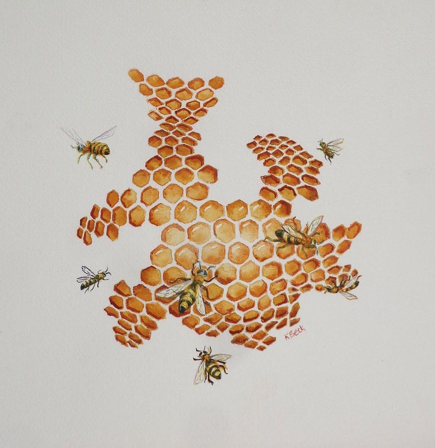 Bee Hive # 1 Painting by Katherine Young-Beck