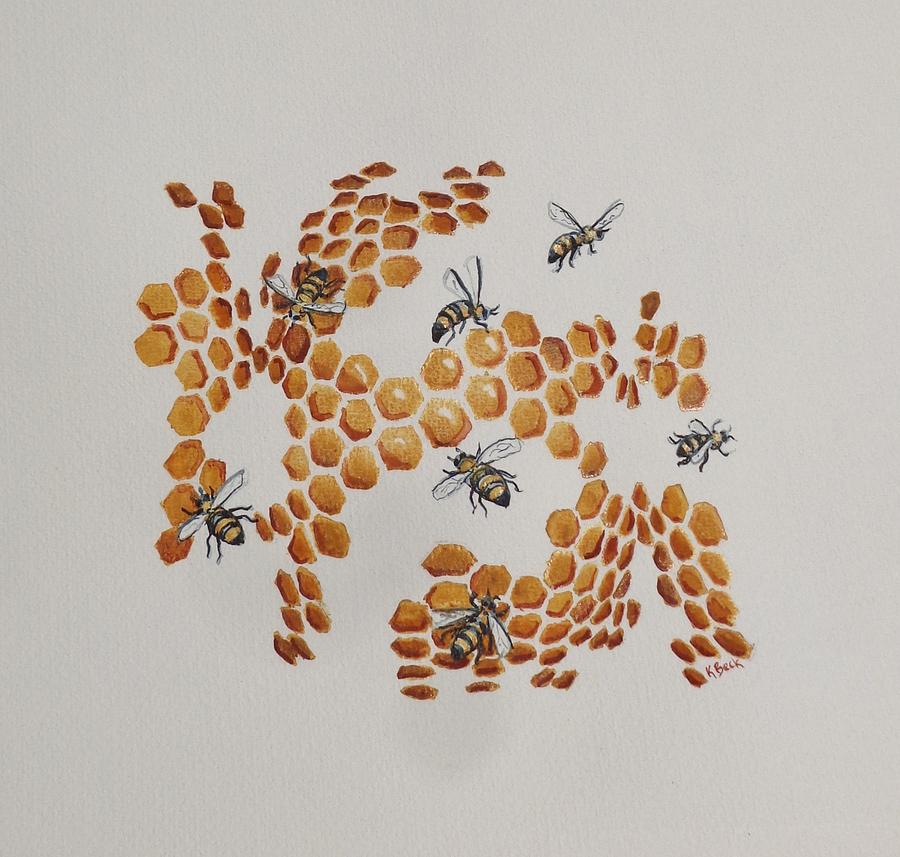 Bee Hive # 2 Painting by Katherine Young-Beck
