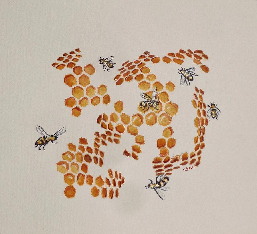 Bee Hive # 3 Painting by Katherine Young-Beck