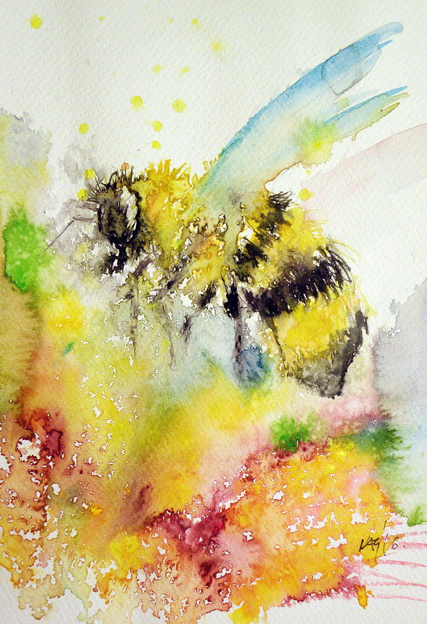 Bee Painting by Kovacs Anna Brigitta