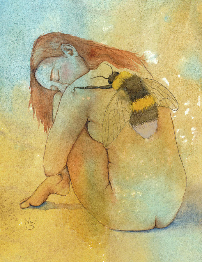 Bee Painting - Bee Loved by Marie Stone-van Vuuren