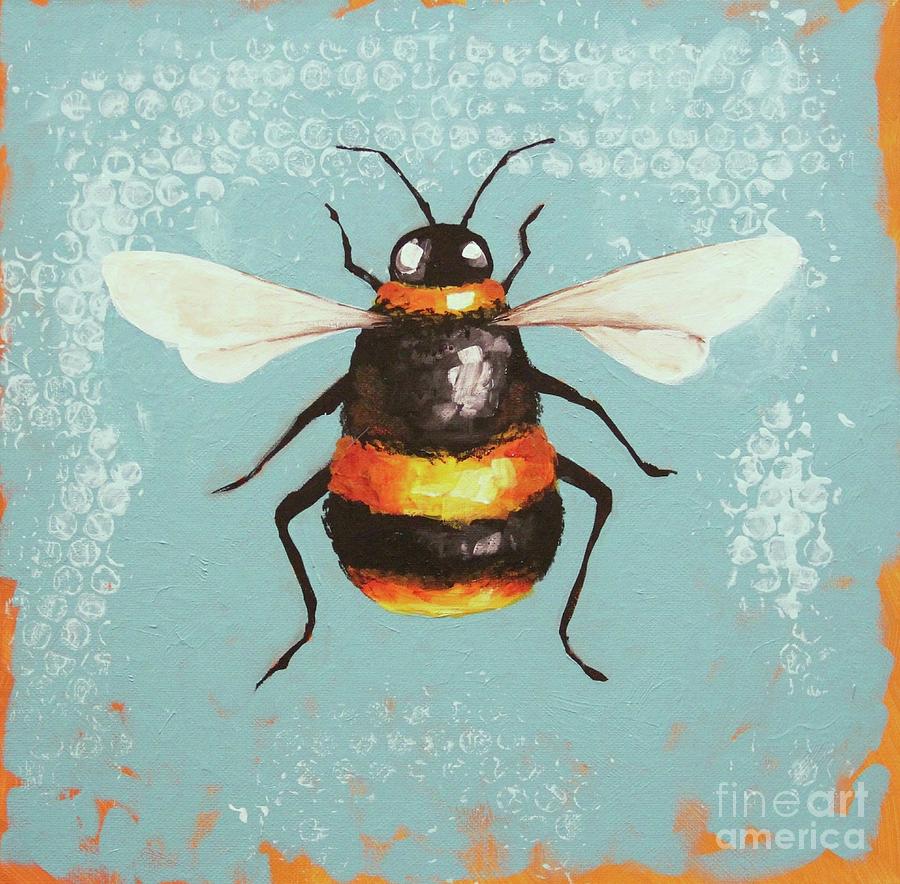 Bee Painting #3 Painting by Lucia Stewart