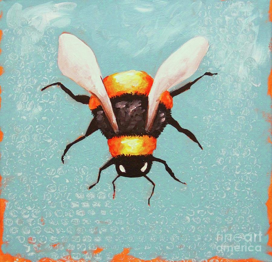 Insects Painting - Bee Painting #1 by Lucia Stewart
