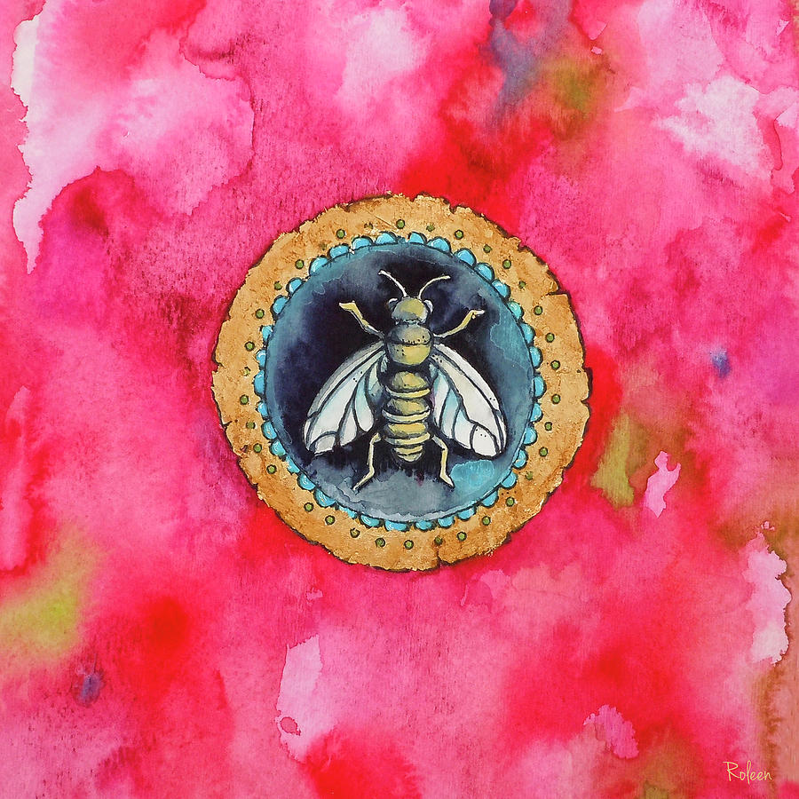 Bee Seal Painting by Roleen  Senic