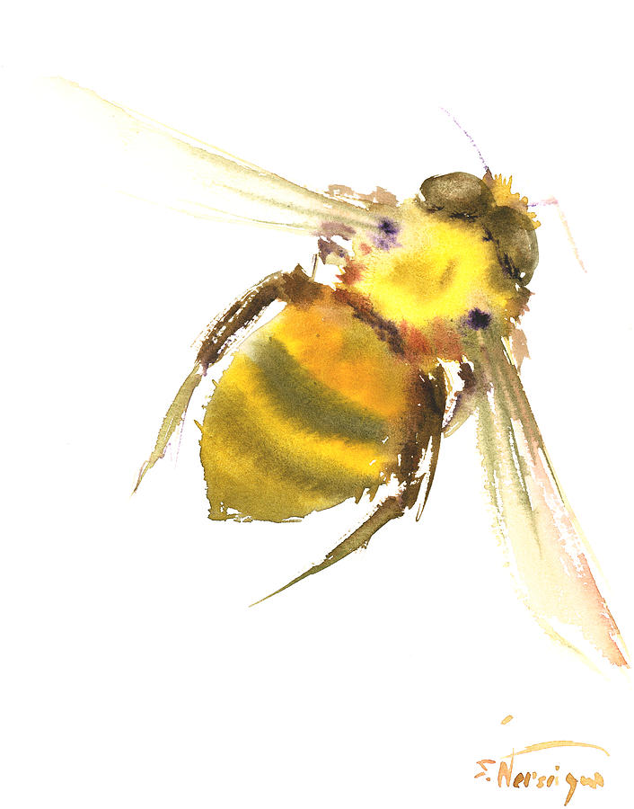 Bee Painting - Bee by Suren Nersisyan