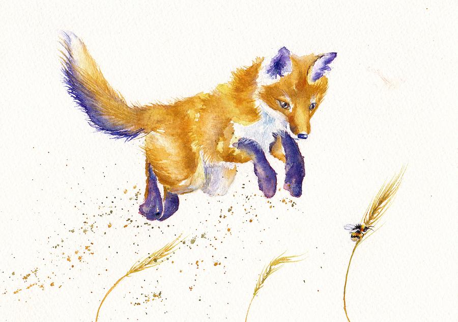 Fox Painting - Bee Young by Debra Hall