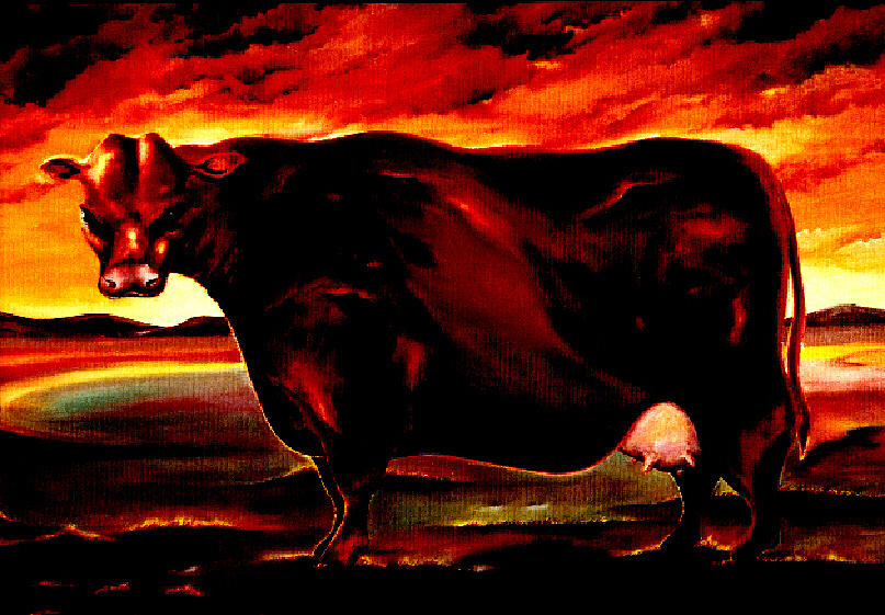 Farm Animals Painting - Beef Holocaust III by Mark Cawood