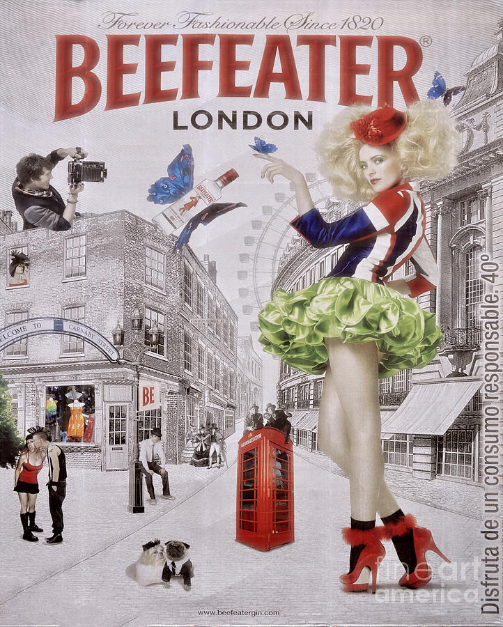 Billboard Photograph - Beefeater Gin by Mary Machare