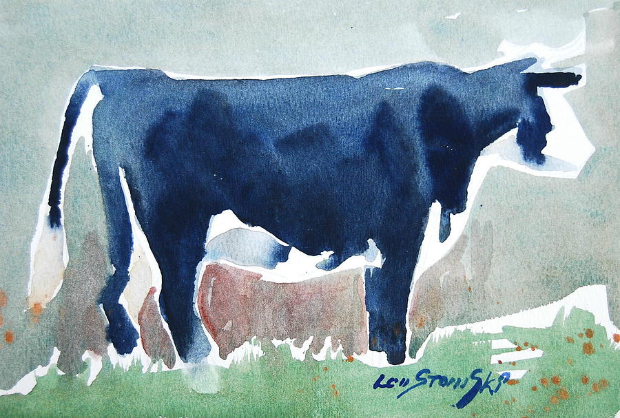 Beefer study Painting by Len Stomski