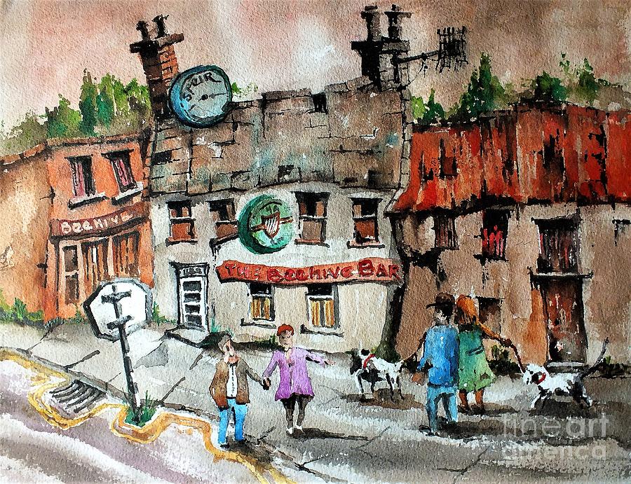 F 747 Beehive Bar in Leap West Cork Painting by Val Byrne