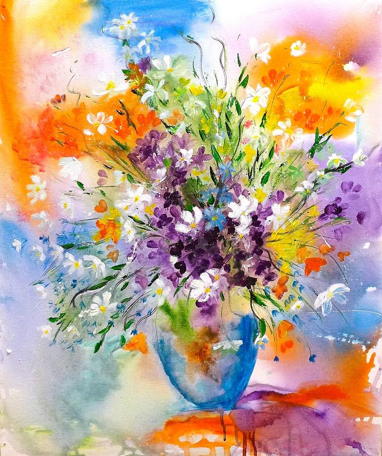 Flower Painting - Beeloved by Marina Wirtz