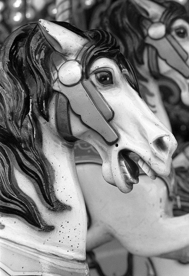 Carousel Horse Photograph - Been Round One Too Many Times by Cathy Dixson