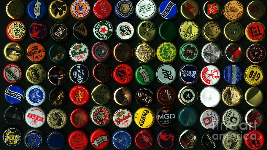 Beer Bottle Caps . 9 to 16 Proportion Photograph by Wingsdomain Art and ...