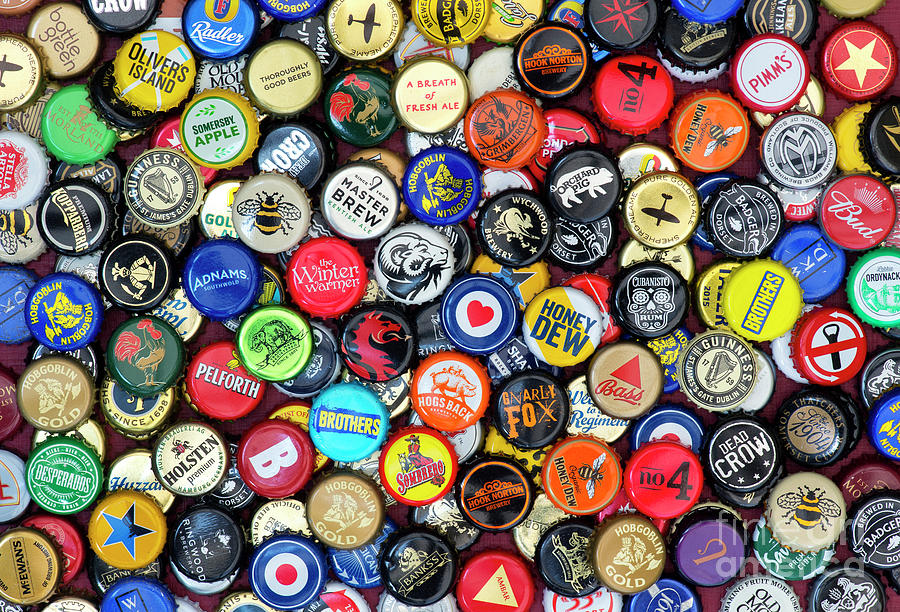 Beer Bottle Caps Photograph by Tim Gainey