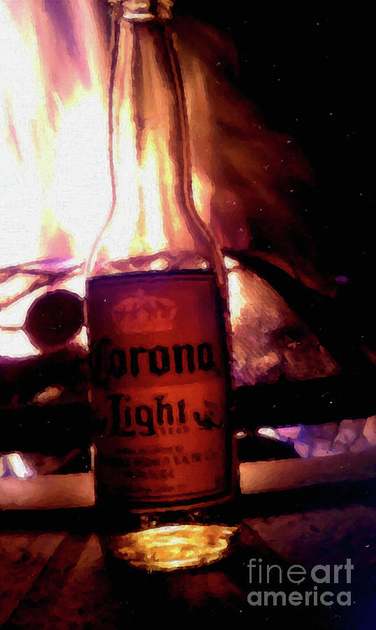 Beer by the Fire Mixed Media by David Millenheft