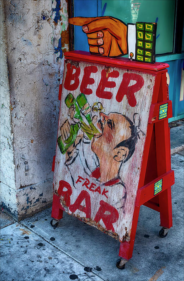 Beer Freak Bar Sign Photograph by Robert Ullmann