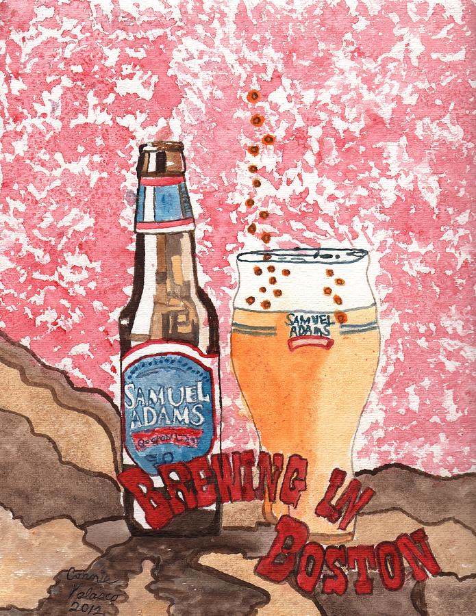 Beer from a bottle no.6 Painting by Connie Valasco