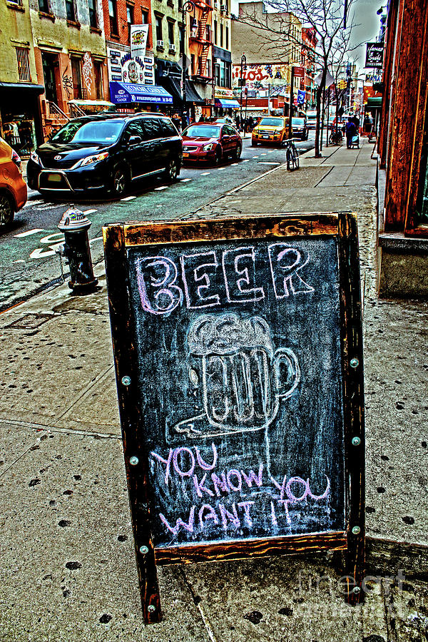 Beer Sign Photograph by Sandy Moulder