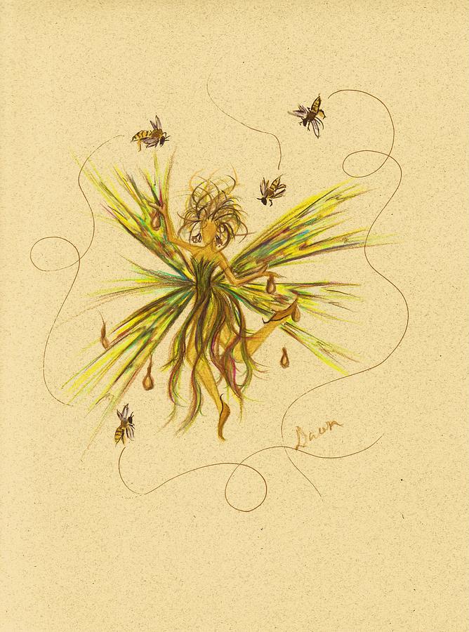 Bees to Honey Drawing by Dawn Fairies