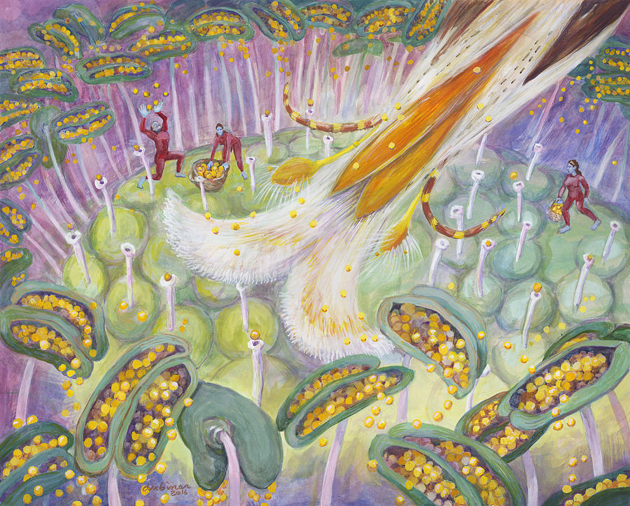 Bees Tongue Painting by Shoshanah Dubiner
