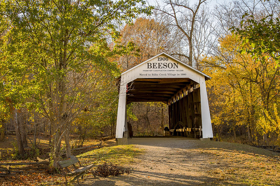 Beeson covered bridge Photograph by Jack R Perry